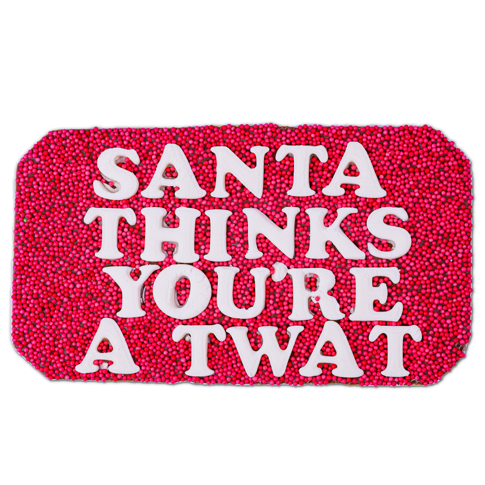 Santa Thinks You're a Twat Chocolate Slab #1 image